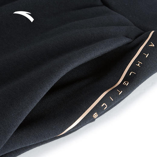 安踏（ANTA）运动长裤女冬季新款密暖绒保暖纯棉黑色运动裤卫裤162447312N 商品图2