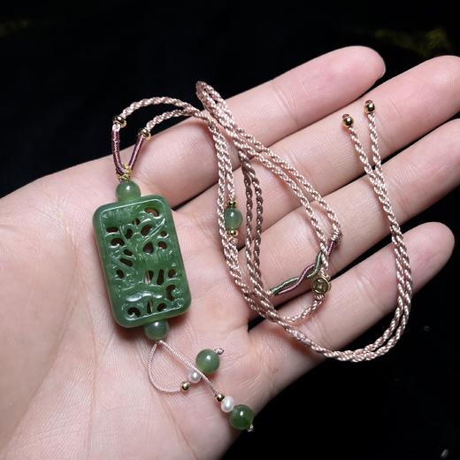 碧玉莲花香囊吊坠 商品图0