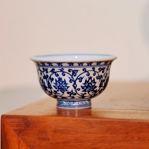 【怀宣临古】青花明永宣缠枝莲大压手杯80cc 商品图3