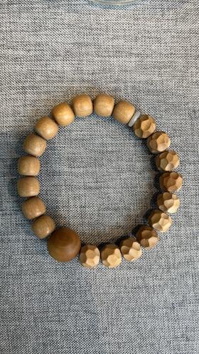 老山檀无相珠配老型珠 单圈手串 【器悟雅玩】