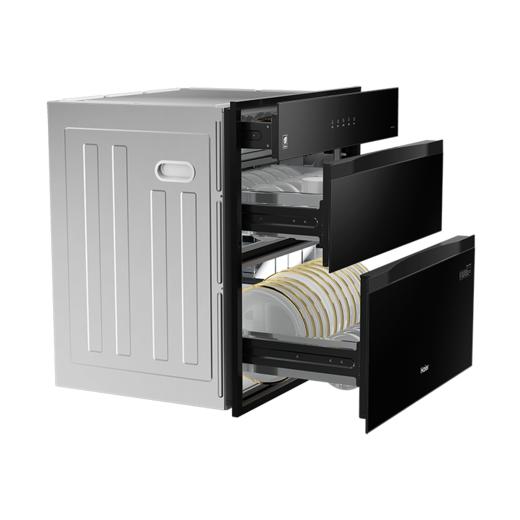 海尔消毒柜 嵌入式 消毒碗柜 三门三抽 二星级 光波巴氏灭菌 ZQD110F-EC030 商品图3