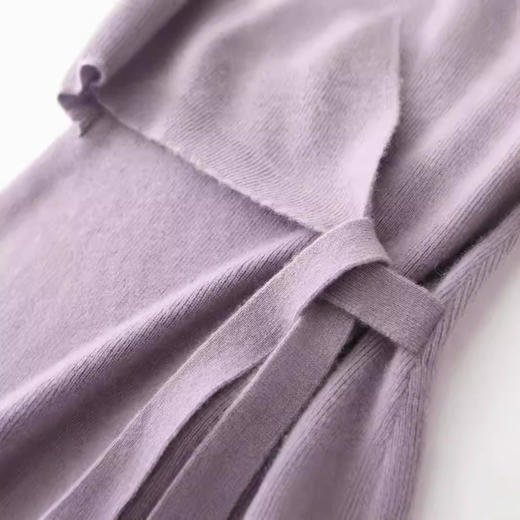 丁摩 法式V领100%羊毛针织连衣裙YYY254-0135 商品图2