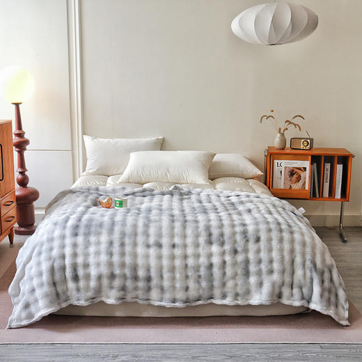 蓝若亭仿兔毛毛毯-炫动 商品图0