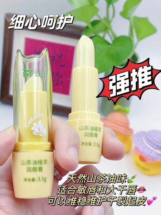 🌈在秋冬季节【茶比山茶油植萃护唇膏】，🌟保持唇部的水润和滋润是非常重要的！☀️ 因为干燥的空气和低温容易让嘴唇变得干裂、脱皮。 商品图4