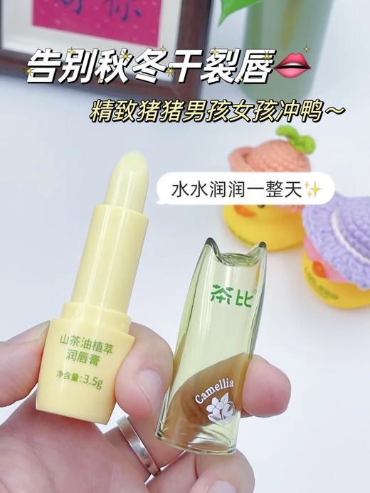 🌈在秋冬季节【茶比山茶油植萃护唇膏】，🌟保持唇部的水润和滋润是非常重要的！☀️ 因为干燥的空气和低温容易让嘴唇变得干裂、脱皮。 商品图2