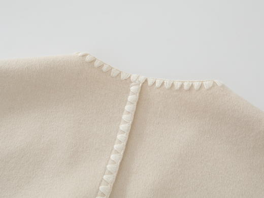 MAISON COVET 纯山羊绒中长款带围巾外套大衣 商品图13