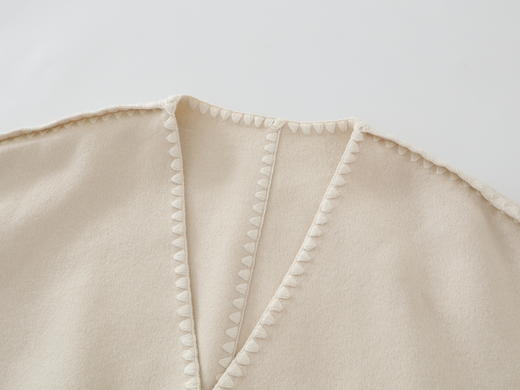 MAISON COVET 纯山羊绒中长款带围巾外套大衣 商品图7