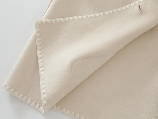 MAISON COVET 纯山羊绒中长款带围巾外套大衣 商品图12