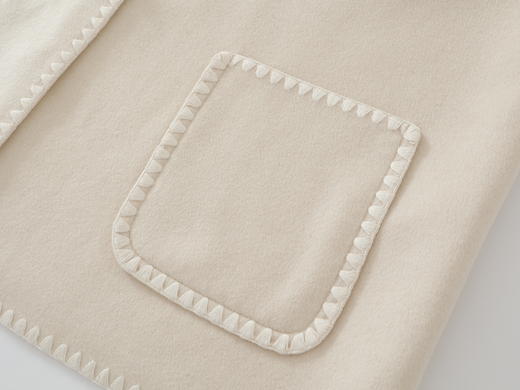 MAISON COVET 纯山羊绒中长款带围巾外套大衣 商品图9