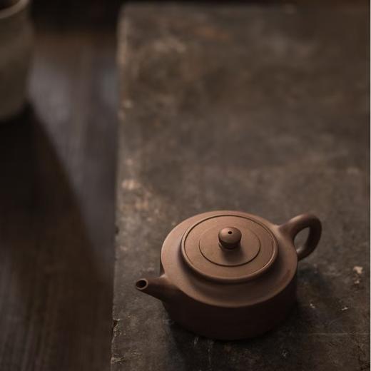 经典陶坊周盘紫砂壶紫泥原矿手工中式家用仿古泡茶壶功夫茶可泡养 朱泥 /紫泥120cc 商品图2