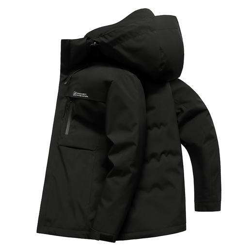 半身缘男女装 冬季一衣三穿三防面料情侣款户外脱卸连帽拼色羽绒服2536 商品图10