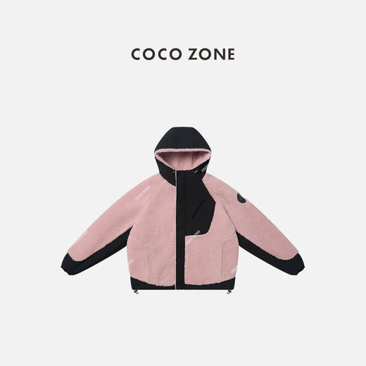 COCO ZONE 秋冬设计感拼接连帽保暖通勤风外套CC2D2826 商品图0