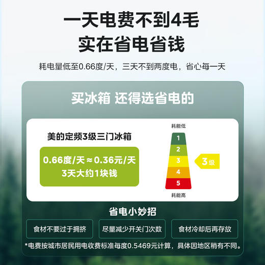 美的（Midea）冰箱_MR-225TE 三门三温钛钢灰-星烁 灰色 商品图8