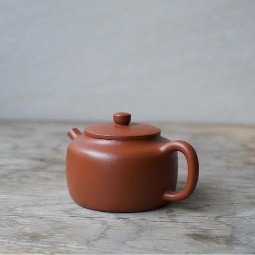 纯色紫砂壶经典陶坊平湖秋月原矿手工中式家用泡茶壶功夫茶具可养 朱泥100cc紫泥100cc 商品图4