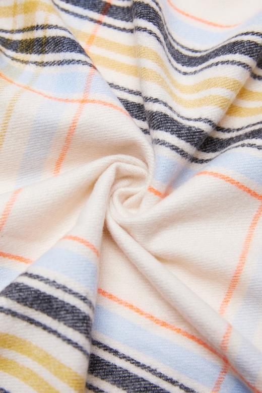 AVA 格纹色织羊绒流苏围巾 7955 商品图3