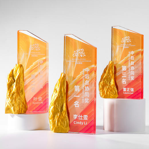 3D打印坚如磐石水晶奖杯礼品员工奖章奖励 商品图4