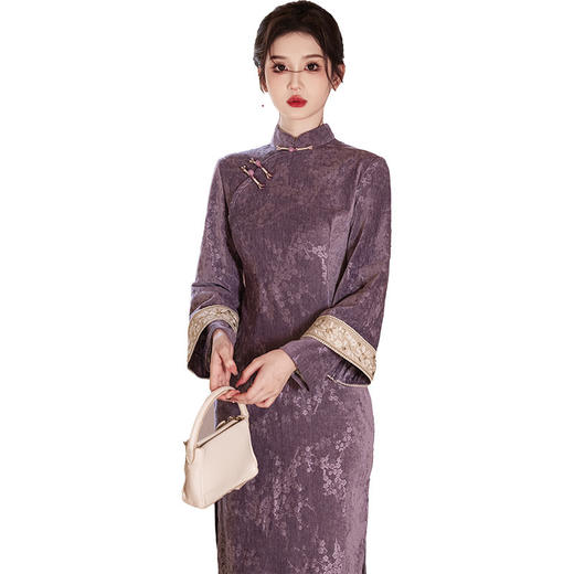 素雅淑女范新中式，改良倒大袖旗袍YG- 2475 商品图4