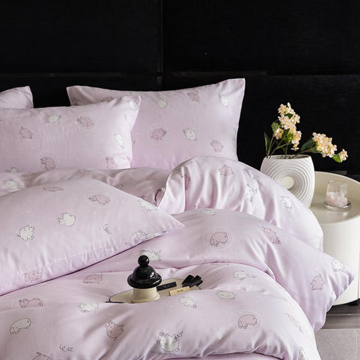 【门店同款】天然竹纤维棉双层纱四件套 婴幼儿可用超柔滑爽透气双层纱套件 商品图6