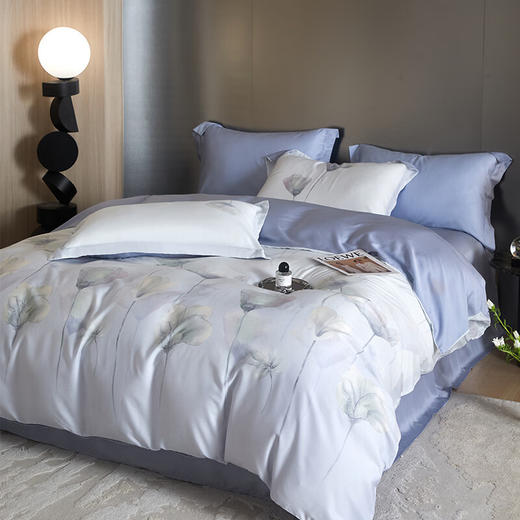 莱生活  兰精天丝印花四件套-蓝苑繁花  200*230cm 商品图0