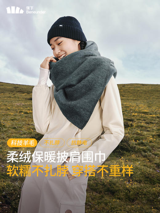 蕉下柔绒保暖披肩围巾PO46924 商品图4