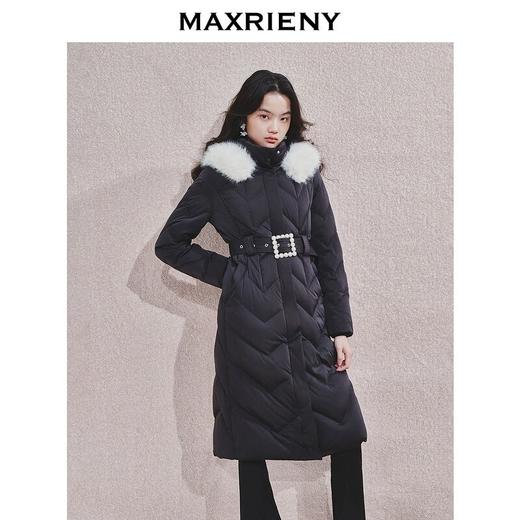 MAXRIENY精致优雅感羽绒服长款日字扣收腰设计24冬新款保暖外套女(货号:MF85DC751) 商品图1