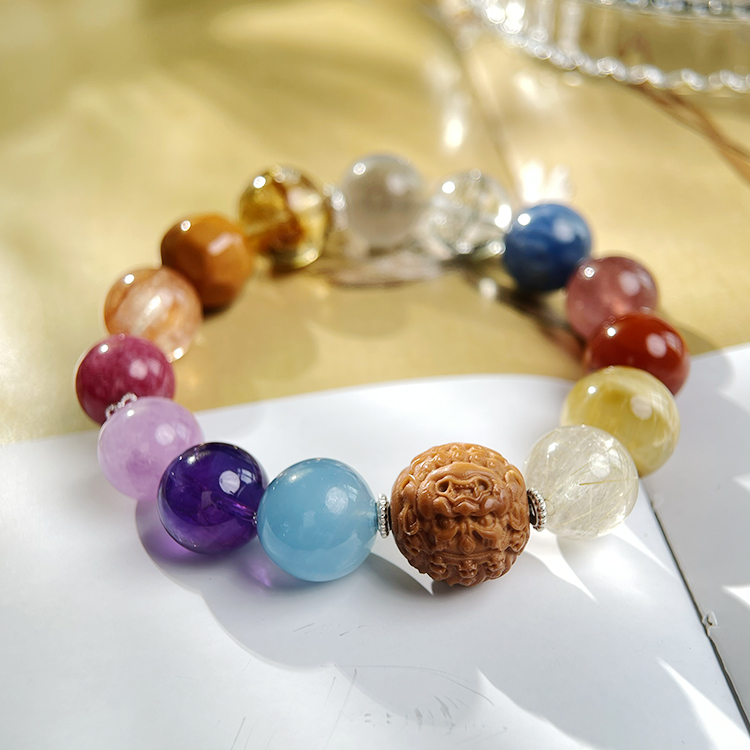 九紫多宝手链，珠径12