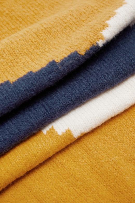 AVA 拼色几何针织围巾 7960 商品图3