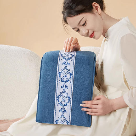 【2海盐热敷包、艾绒包、电加热亚麻盐袋子、9档定时控温、理疗热敷毯、加大粗盐热敷袋礼盒装 商品图6