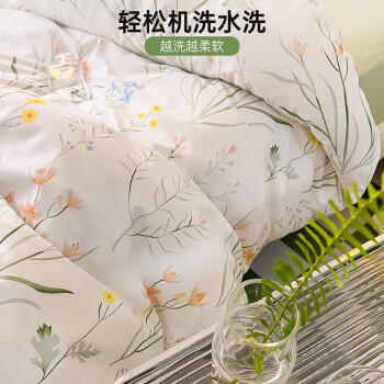 多喜爱家纺纯棉床上四件套 全棉双人床上用品被套床单套件1.8米床229*230cm 商品图1