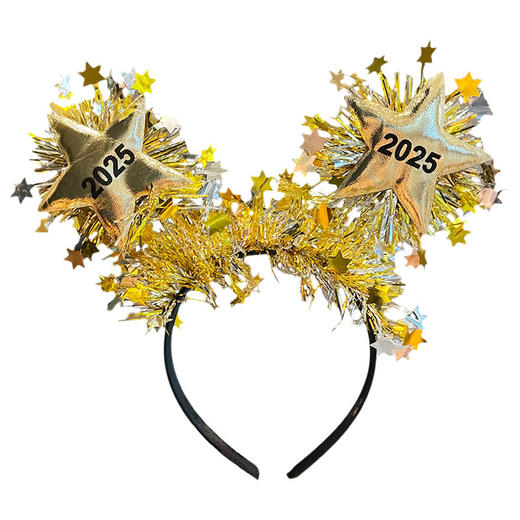 【元旦装饰】2025发箍 跨年晚会装饰品 头扣圣诞头箍 活动装扮新年发饰品 商品图4