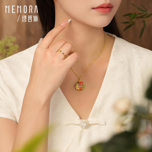 黄金藤蔓花朵戒指 中式浪漫足金戒指送女友首饰礼物【按克计价黄金1】MEMORA诗普琳GRE045（线上专供） 商品图2