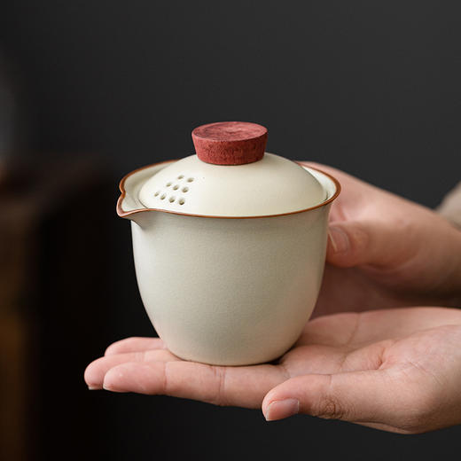 【一体式收纳，随行随走】汝窑旅行茶具 一壶三杯便捷式户外陶瓷快客杯套装 商务活动伴手礼品-QQ 商品图3