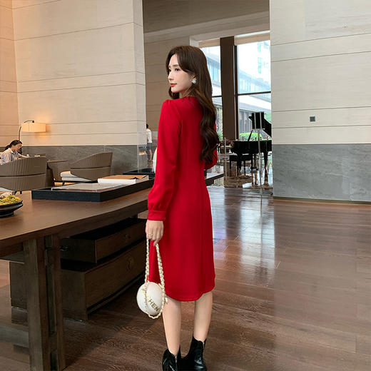 奢姿2025年秋季新款大码女装法式翻领裙子胖妹妹小香风气质连衣裙9943891464 商品图4