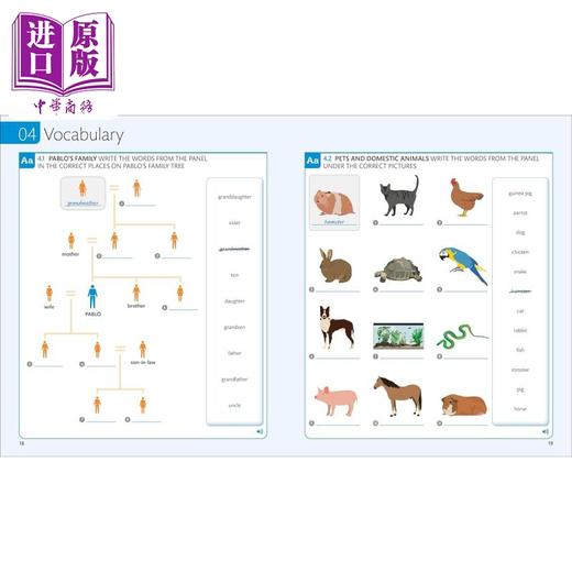 【中商原版】2024新版 英文原版DK语法书2册 人人学英语系列1课本+练习册 English for Everyone Level 1 Course Practice Book 商品图3