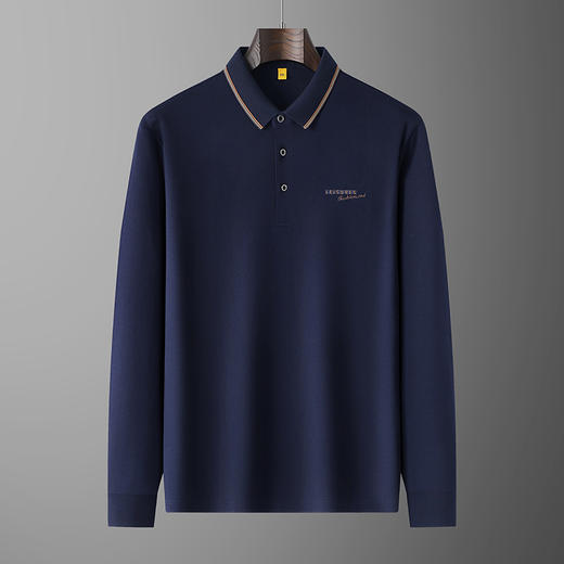 【加绒】【新款DG】大依优型大码加绒长袖Polo衫翻领男装加肥加大体恤大号上衣胖子 商品图8