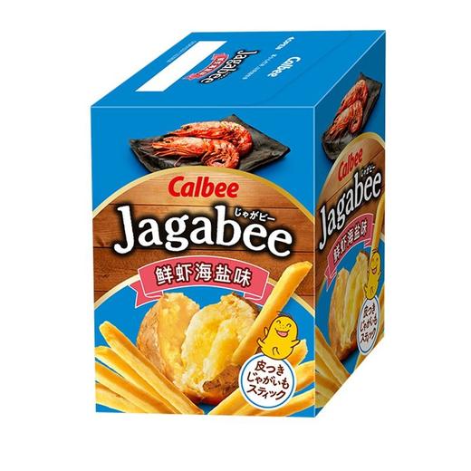 Calbee卡乐比牌-Jagabee 鲜虾海盐味薯条 75g(25g*3)/盒 商品图0
