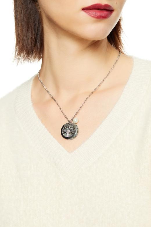 Time Made 双层几何锆石吊坠项链 8001 商品图0