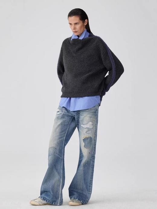 Simple Project/M24235/宽松荡领毛衣 商品图1