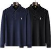 【加绒】【新款DG】大依优型大码加绒长袖Polo衫翻领男装加肥加大体恤大号上衣胖子 商品缩略图2