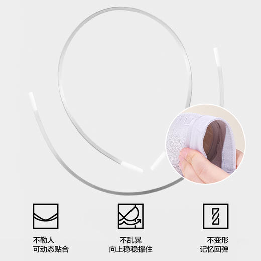 【CDE杯商场同款】熳洁儿 大胸显小全罩杯文胸防外扩收副乳内衣抹胸式24701331 商品图4