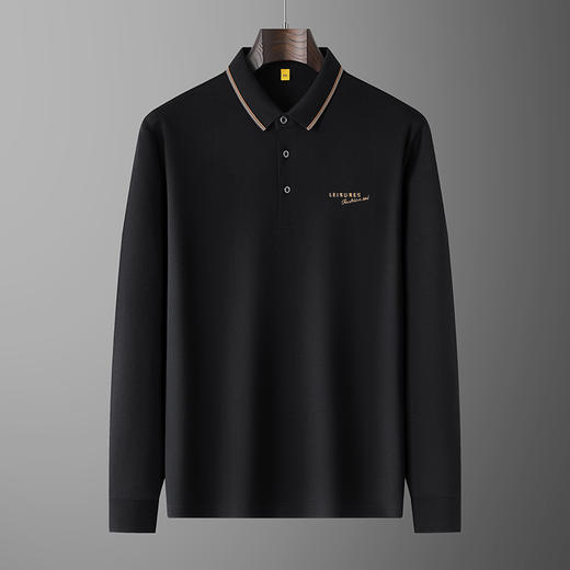【加绒】【新款DG】大依优型大码加绒长袖Polo衫翻领男装加肥加大体恤大号上衣胖子 商品图1
