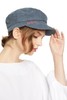 AVA 灰蓝色字母刺绣报童帽 7795 商品缩略图0
