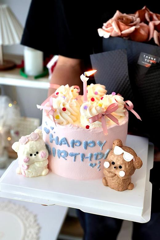 【奶油小狗（C款）】-创意造型-新鲜水果蛋糕 商品图1