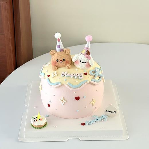 【奶油小熊小狗】叮当CAKE爆款生日蛋糕-鲜果奶油蛋糕 商品图0