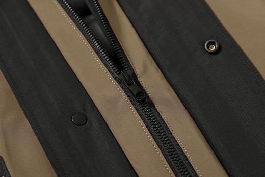 半身缘男装 冬季门襟下摆撞色防风保暖中长款连帽羽绒服2359 商品图9