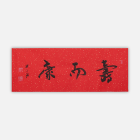 陈永锵书法33x89CM《寿而康》《仁者寿》《无量寿》一2平尺手写纸本宣纸新春福语作品