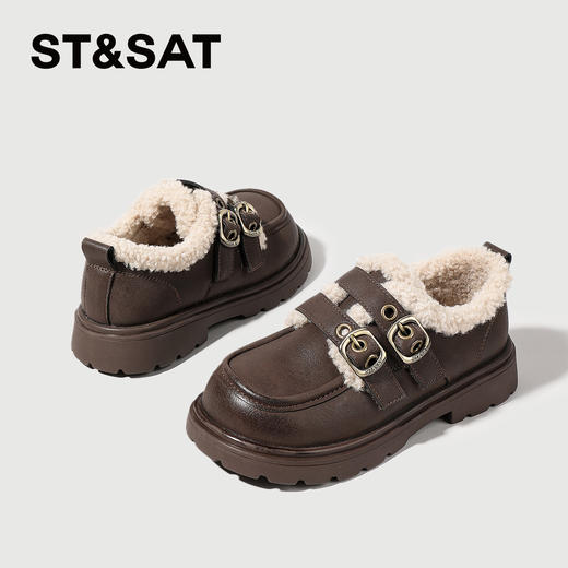 【童鞋】星期六英伦风毛边保暖绒里乐福小皮鞋SSC4192L69 商品图2