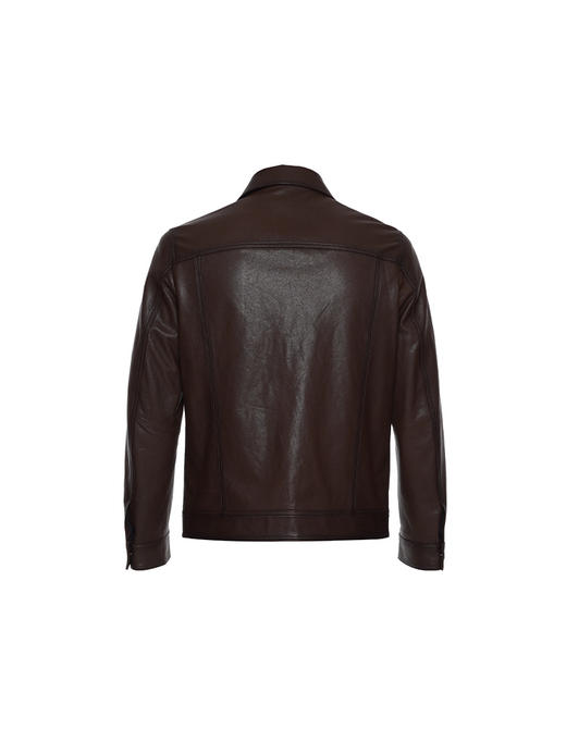 callisto咖啡色羊皮革皮衣 商品图1