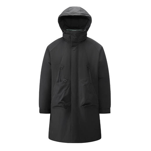 【特大码】【新款DPX】大依优型大码中长款加绒连帽棉服棉衣保暖加厚加肥加大上衣男士外套胖子300斤 商品图2