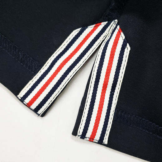 鲨鱼 2024冬季新款 男士 刺绣字母标 纯棉长袖拼色POLO衫 PSS162 商品图7